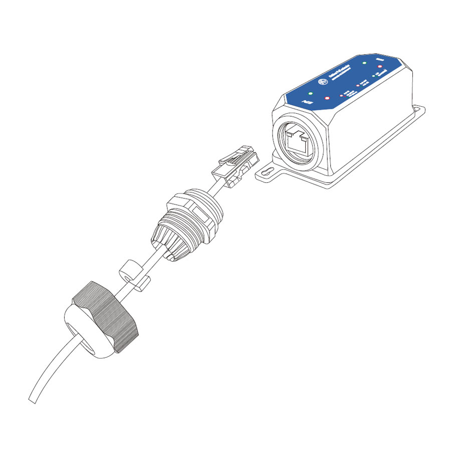 Уличный удлинитель линии Ethernet и PoE GF-AC101WP