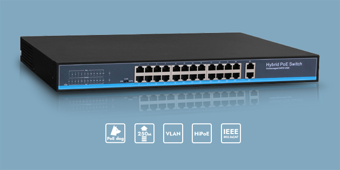 26-портовый PoE коммутатор GF-AC2422POE